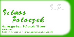 vilmos poloczek business card